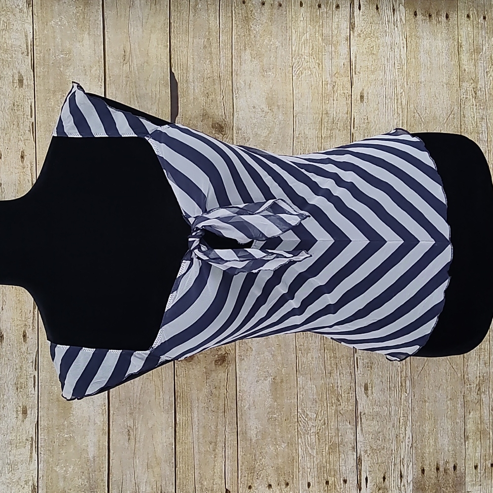 Victoria's Secret Sheer Mesh Tie Front Top